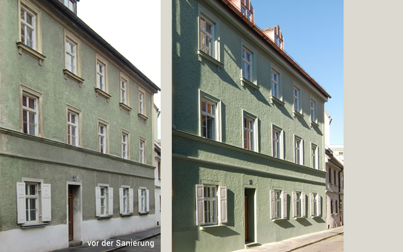 Griesmühlstraße Straßenansicht vorher - nachher